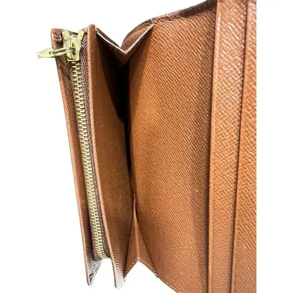 Louis Vuitton LV Monogram Canvas Snap and Zip Compact Wallet Vintage